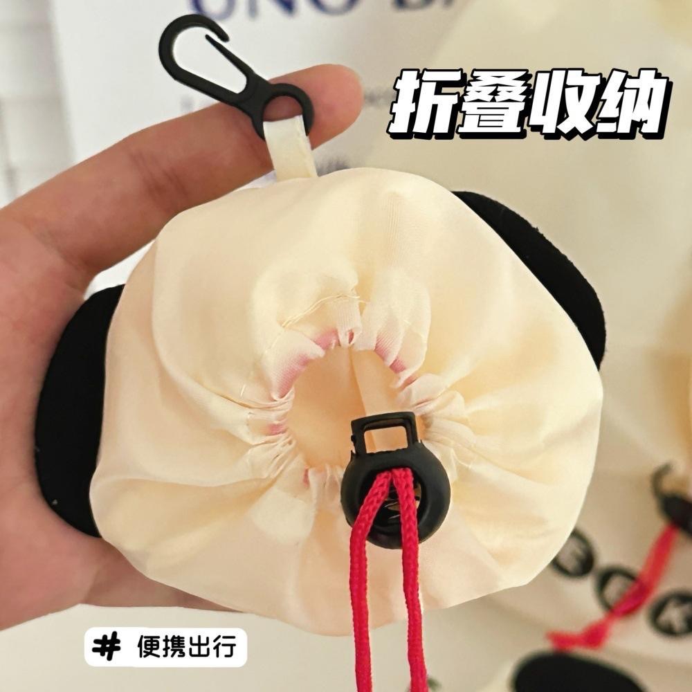 📌現貨 小紅書同款 小狗收納袋 可折疊購物袋 隨身攜帶 大容量環保袋 環保袋 購物袋 可愛袋子 高顏值購物袋-細節圖3