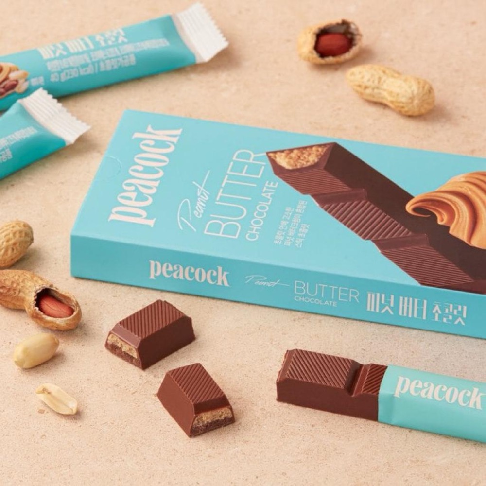 📌現貨 🇰🇷韓國 PEACOCK 巧克力三明治餅乾 巧克力蝴蝶餅 開心果 草莓 花生-細節圖7