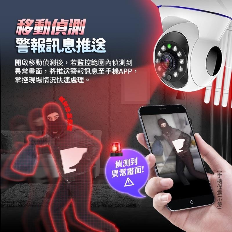 鴻嘉源 最新5G雙頻五天線監視器RH- 9 台灣公司貨 智能追蹤 攝影機 網路監控 監視器 WIFI監視器 攝像機-細節圖8