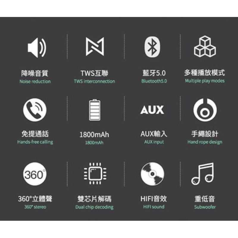 【限時購】Gmate 攜帶式立體聲藍牙音箱/喇叭SUB11(可串聯左右聲道)-細節圖3