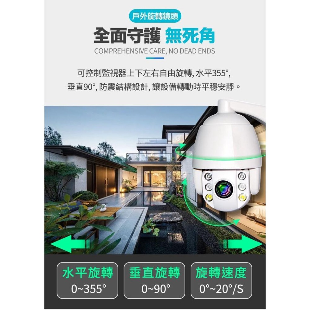 鴻嘉源 VS11監視套裝組 專用旋轉鏡頭加購 1080P高清 可手機控制 355度旋轉-細節圖7
