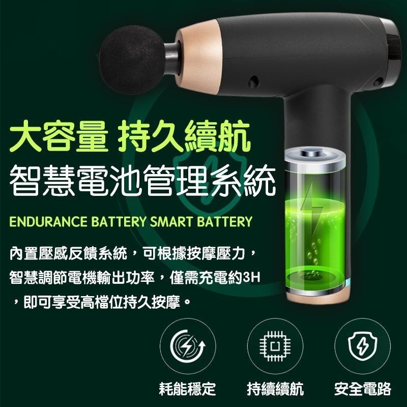 鴻嘉源 K6 52段筋膜按摩槍 3300轉 50瓦高強馬達 10顆按摩頭 無刷馬達 健身 筋膜槍 按摩槍-細節圖8