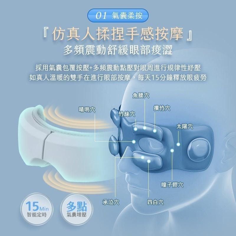 【7-ELEVEN 門市團購】美顏溫感震動眼部按摩器(恆溫熱敷 完全包覆 震動按摩 舒緩疲勞 五檔模式 眼部按摩器 熱敷-細節圖7