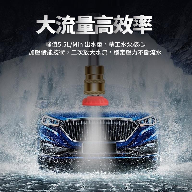 鴻嘉源 CG6便攜式無線高壓清洗機 高壓水槍機 高壓洗車機 高壓水槍 持久大馬力 洗車神器 多功能噴頭-細節圖5