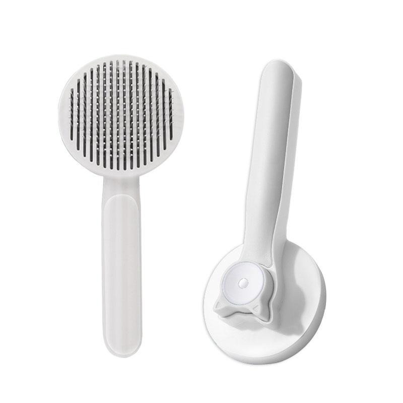 鴻嘉源 PW6 造型寵物推毛梳子 10mm針梳 貓咪梳毛 梳毛器 寵物針梳 寵物梳子 除毛刷 除毛梳 梳毛刷-細節圖2