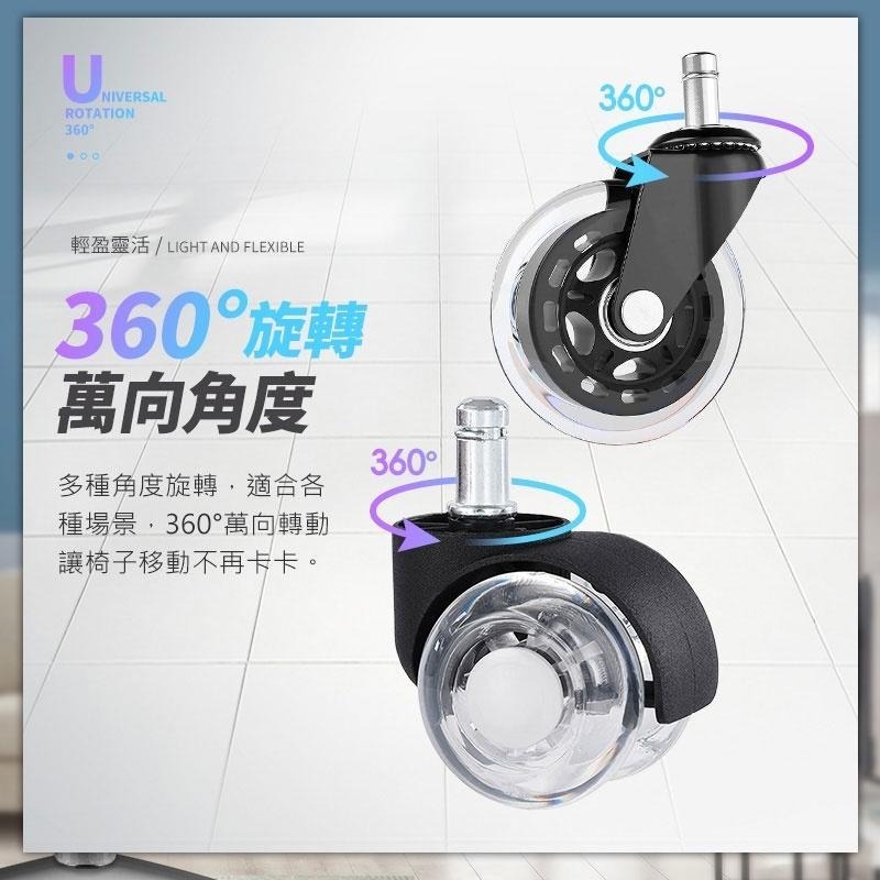 鴻嘉源 GU-3 辦公室靜音PU滑順滾輪 辦公椅輪子 電腦椅輪 PU輪 腳輪 萬向活動腳輪 2吋3吋 靜音輪 插桿-細節圖9