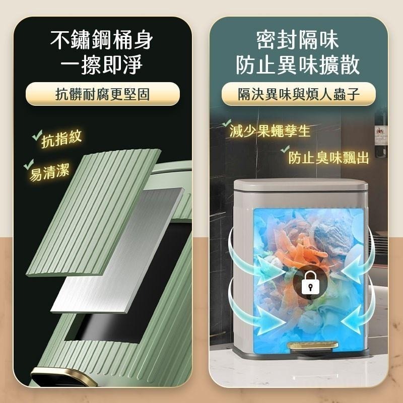 鴻嘉源 MT2 輕奢緩降抗汙腳踏垃圾桶 腳踏垃圾桶 垃圾桶 腳踏 北歐風垃圾桶 壓紋垃圾桶 垃圾 踩踏垃圾桶 防臭隔菌-細節圖9