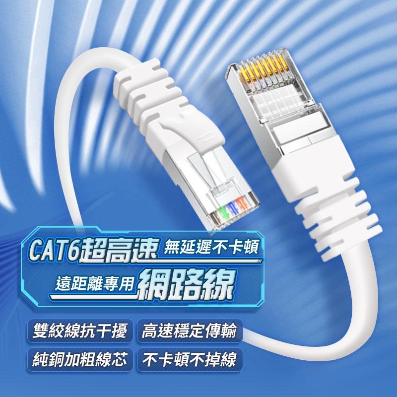 鴻嘉源 CAT6 超六類高速網路線 1米~10米 金屬接頭 CAT.6 網路線 RJ45 監視器 台灣現貨-細節圖2