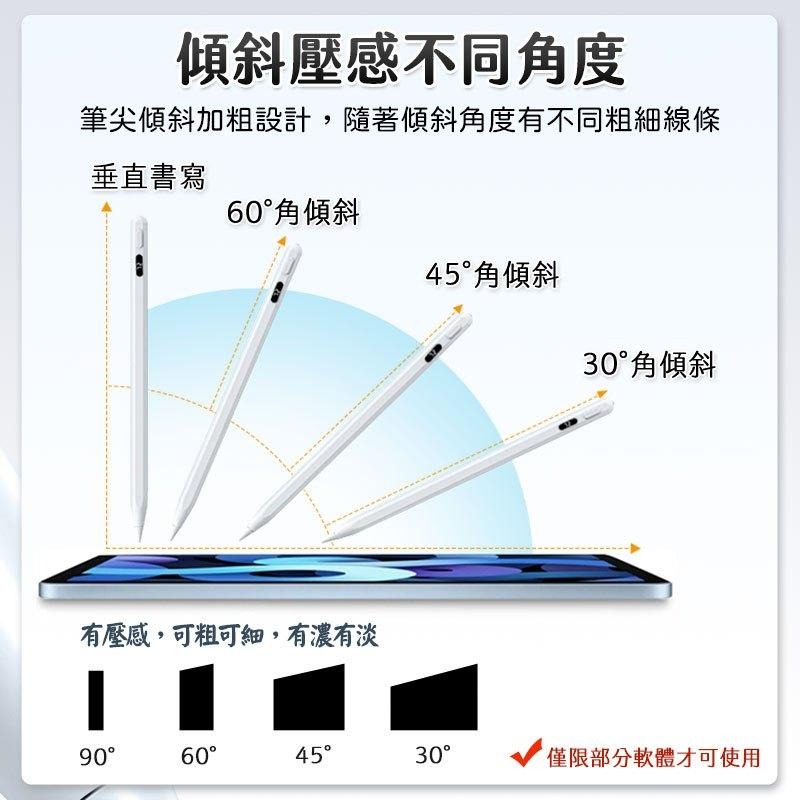 鴻嘉源 智能主動式磁吸電容筆 電容筆 觸控筆 超細筆頭 充電式 電容式 畫畫 寫字 適用 iPad-細節圖5