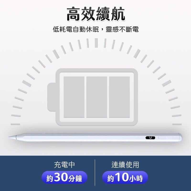 鴻嘉源 智能主動式磁吸電容筆 電容筆 觸控筆 超細筆頭 充電式 電容式 畫畫 寫字 適用 iPad-細節圖9