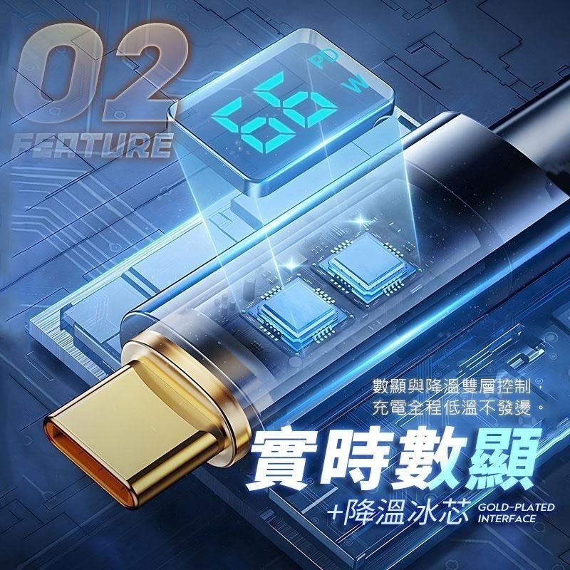 【HJY】】SU2數顯尼龍線 數顯線 充電線 尼龍線 高速充電線 快充傳輸線 快充線 手機充電線 數位顯示PD-細節圖4