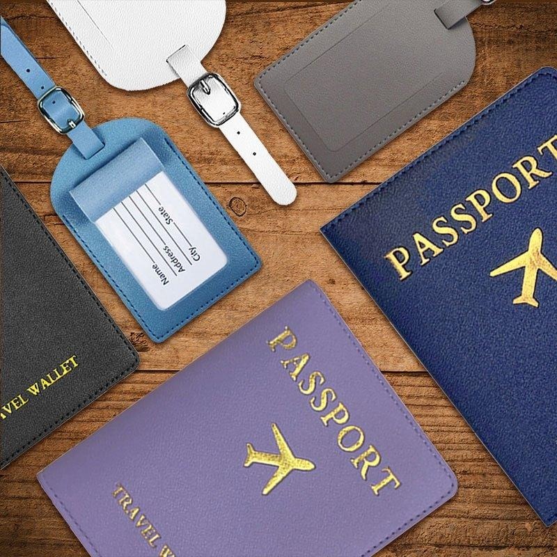 鴻嘉源 護照夾&行李牌套裝組 護照夾 護照套 旅行配件 皮夾護照套 護照保護 護照收納 行李牌 旅遊必備-細節圖9