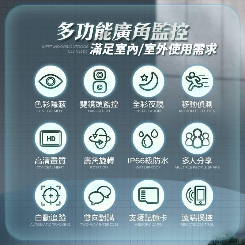 【HJY】 全台獨創-RK7雙鏡頭監視器  一台抵兩台 全彩夜視 戶外監視器 攝影機 網路監視器-細節圖5