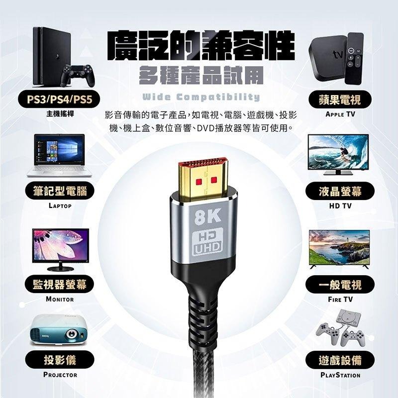 鴻嘉源 SU6 官方認證 HDMI傳輸線 真8K HDTV 2.1版 8K@60Hz適用HDMI線接口-細節圖5