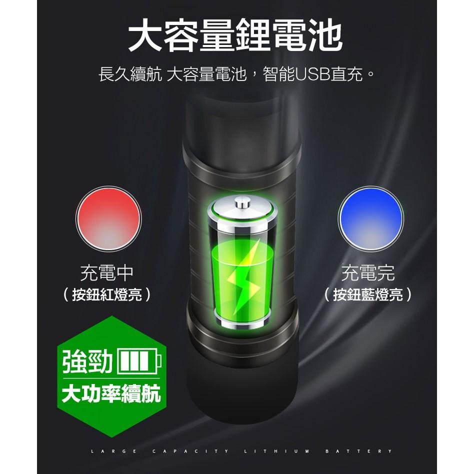 L3手電筒 鋁合金手電筒 強光LED三段調光 大容量電池 USB充電 COB強光側燈 方便攜帶快速散熱 戶外必備-細節圖7