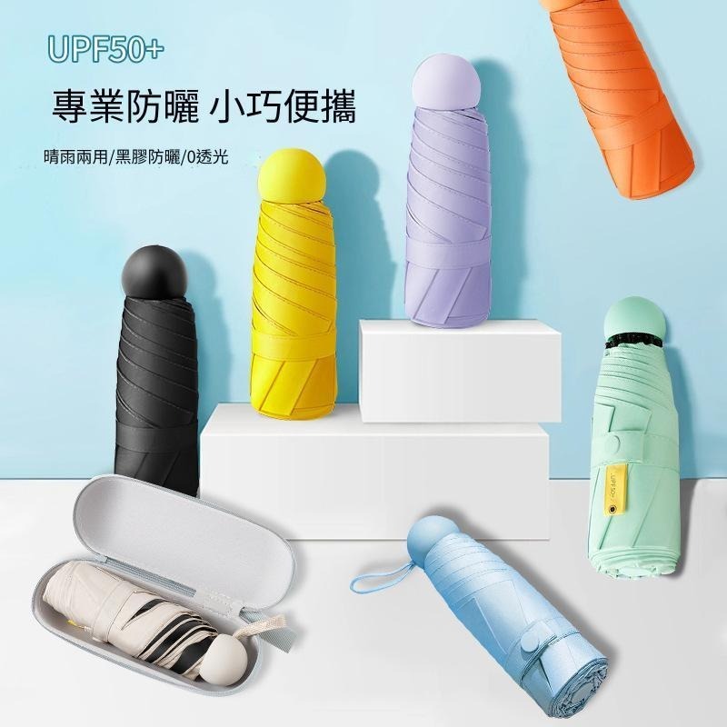 雨傘 陽傘 摺疊傘 防曬 口袋傘 迷你口袋傘 防曬傘 遮陽傘 輕量傘 晴雨傘 迷你雨傘 黑膠遮陽-細節圖3