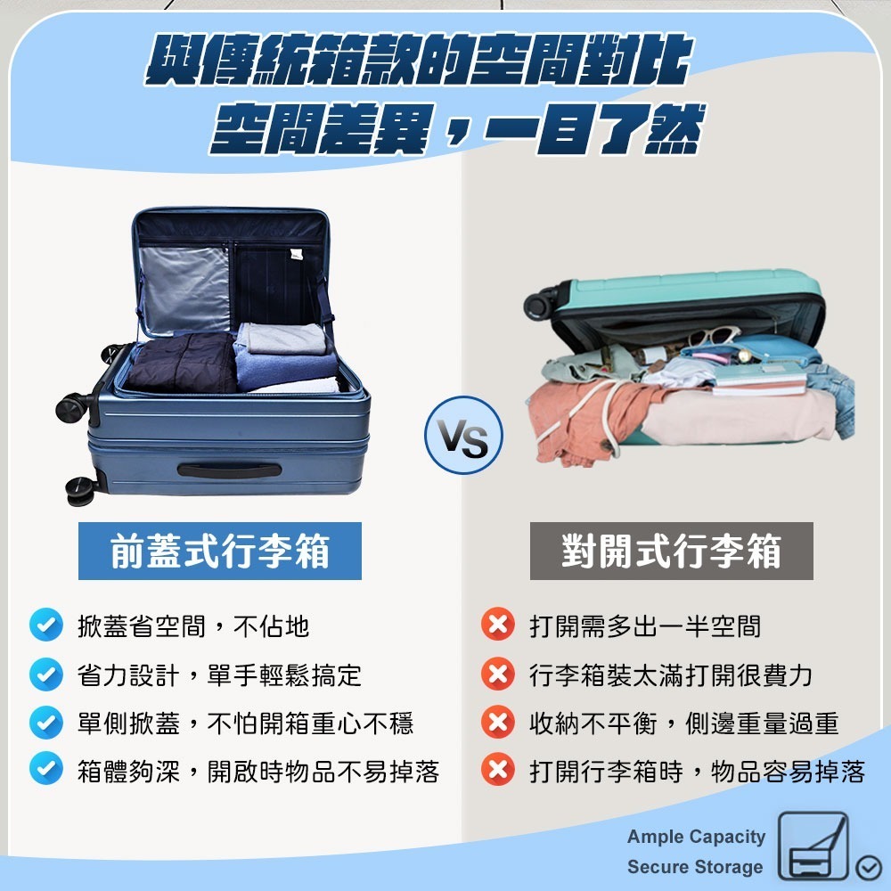【限時購】激省空間深開擴容行李箱KR24-細節圖3