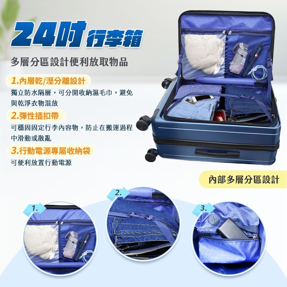 【限時購】激省空間深開擴容行李箱KR24-細節圖6