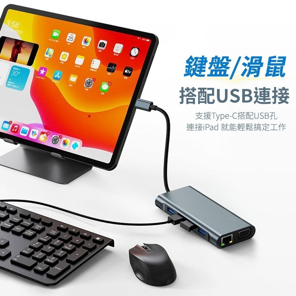 【限時購】11合1 TYPEC轉接器DK1-細節圖10