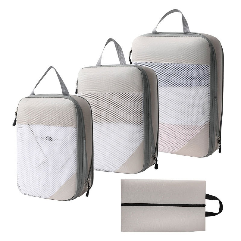 【7-ELEVEN 門市團購】防水防潮旅行壓縮收納袋4件套BA6 行李箱內收納必備 旅遊好物-細節圖3