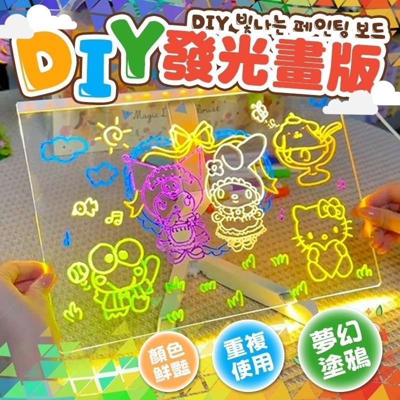 【限時購】『贈１２支筆+臨摹本 』發光畫板 螢光板 寫字板  美術畫板 BA69[ 領券免運 ]-細節圖2