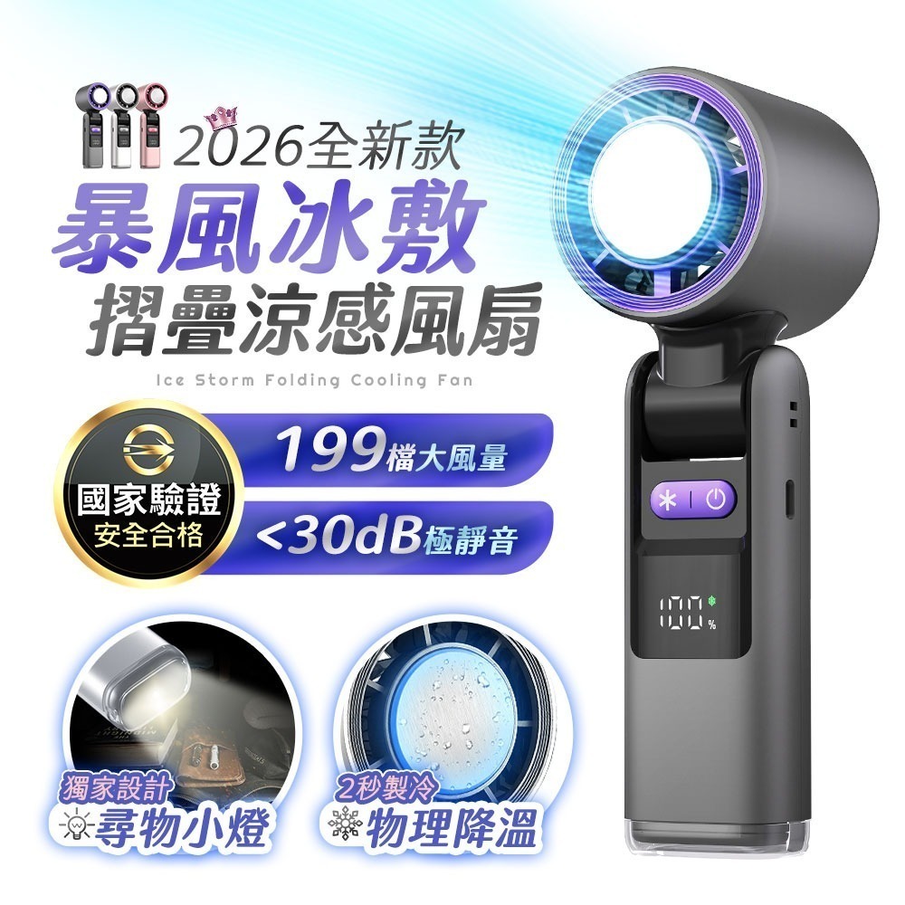 【限時購】 暴風冰敷摺疊涼感風扇 FN12-細節圖2
