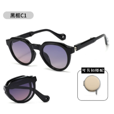 【限時購】兒童太陽眼鏡 兒童墨鏡 贈收納包 墨鏡 偏光墨鏡 折疊墨鏡 太陽眼鏡-規格圖1
