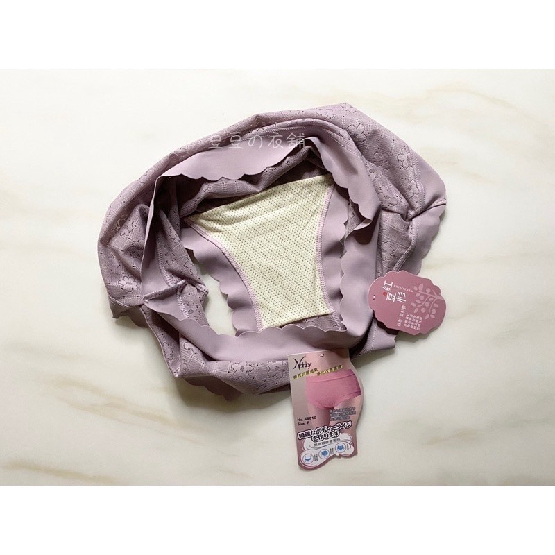 #68010 全新機能 抗菌褲底 紫杉醇 彈力褲頭 蕾絲 無痕 大尺碼 大碼 中腰 女生內褲 女內褲 內褲-細節圖6