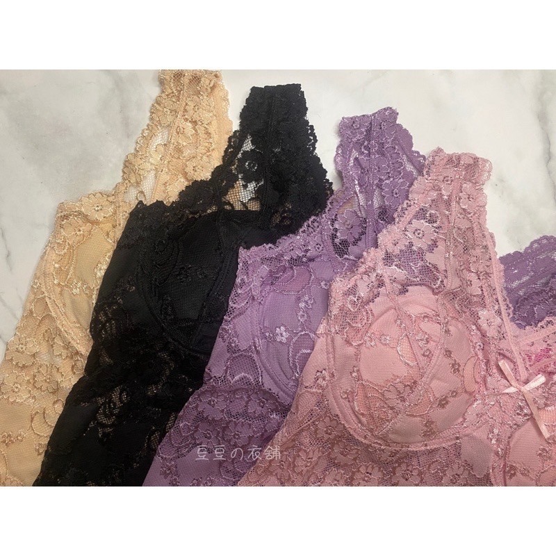 #6858 台灣製 蕾絲 性感 小可愛 無鋼圈 彈性 內衣 胸罩 背心-細節圖5