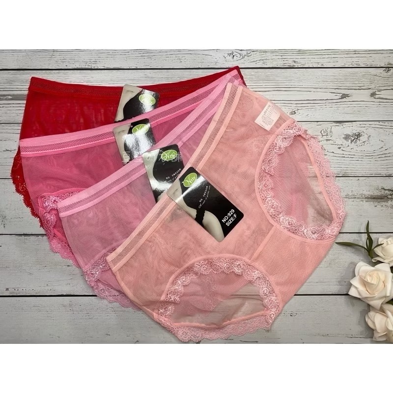 #929 透膚 蕾絲內褲 性感內褲 透氣 親膚 薄紗 中腰 女生內褲 女內褲 內褲-細節圖2