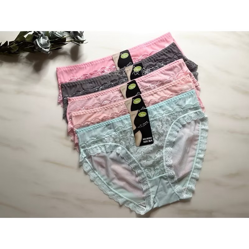 #80303 加大 透膚 蕾絲內褲 性感內褲 透氣 親膚 薄紗 中腰 女生內褲 女內褲 內褲-細節圖2