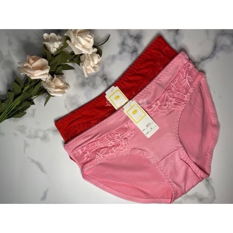 #9971 F尺碼 超舒適 牛奶絲 蕾絲 性感 透氣 中腰 女生內褲 女內褲 內褲-細節圖2
