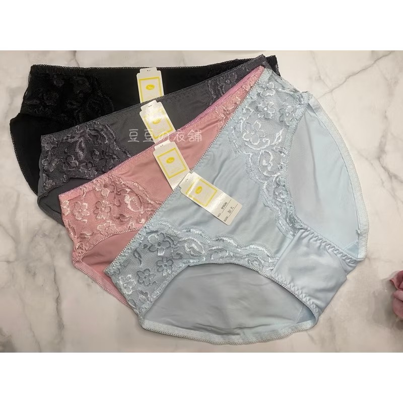 #9906 加大 牛奶絲 蕾絲 性感 親膚 中腰 大碼 大尺碼 女生內褲 女內褲 內褲-細節圖2
