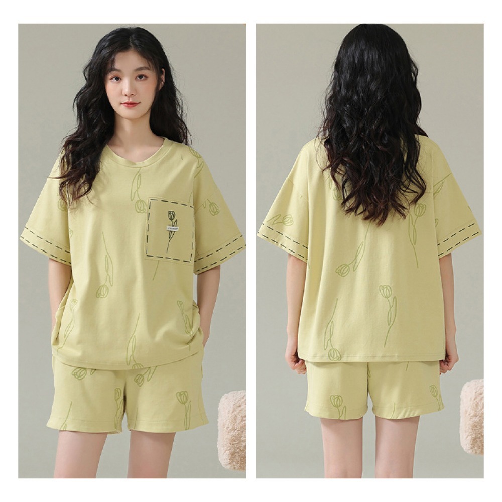 優美柔感可外穿短袖居家睡衣-4色可選-細節圖8