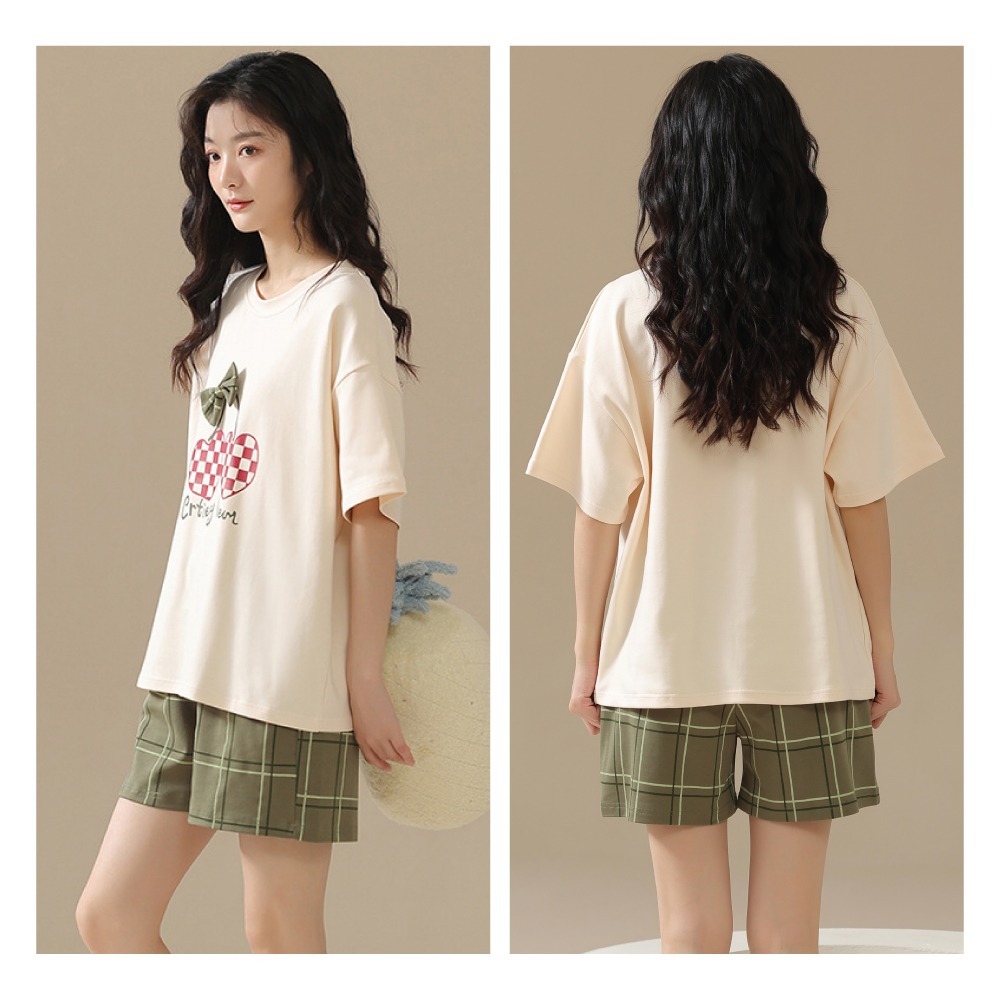 優美柔感可外穿短袖居家睡衣-4色可選-細節圖9