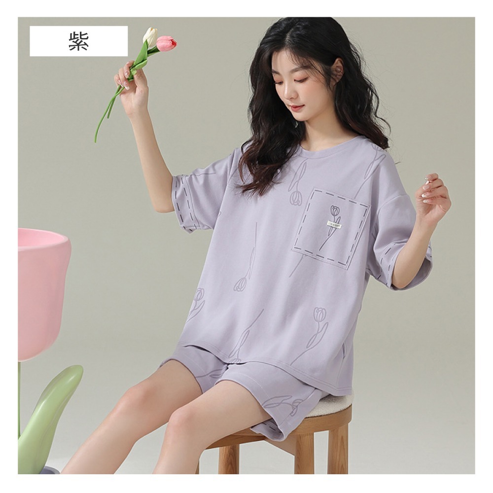 優美柔感可外穿短袖居家睡衣-4色可選-規格圖11