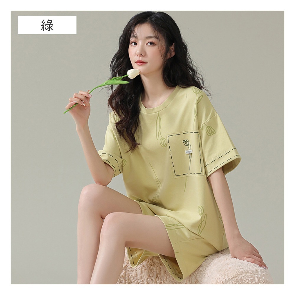 優美柔感可外穿短袖居家睡衣-4色可選-規格圖11