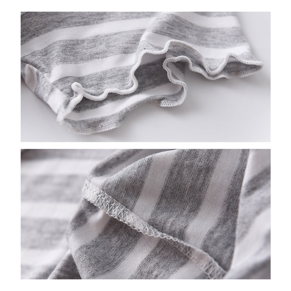 莫代爾條紋附胸墊居家裙-4色可選-細節圖5