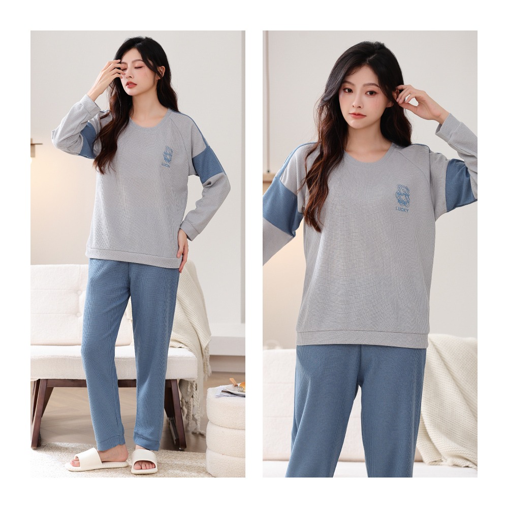 萌萌小熊華夫格居家睡衣-7色可選-細節圖8