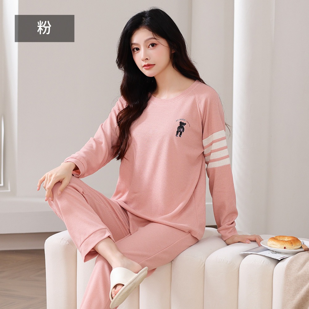 萌萌小熊華夫格居家睡衣-7色可選-規格圖11