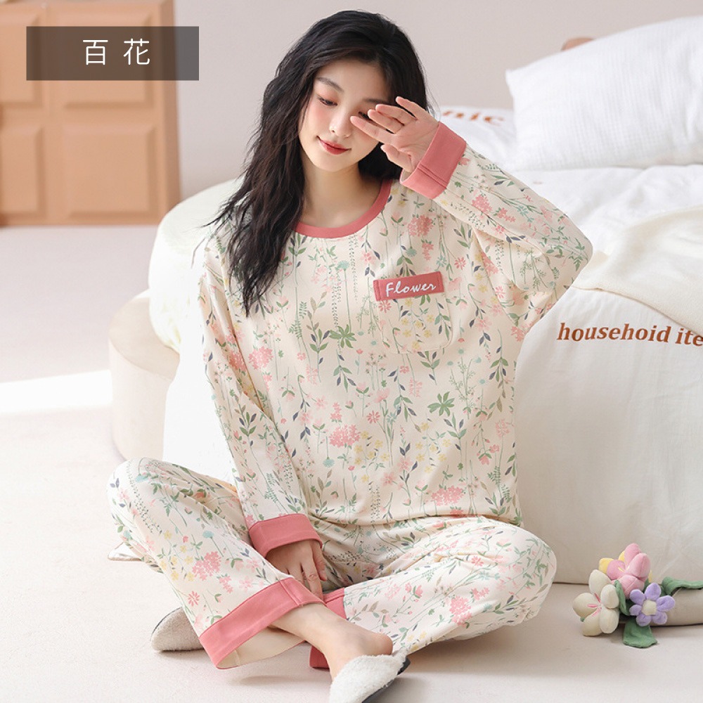 美妍花系日常長袖居家睡衣-5色可選-規格圖11