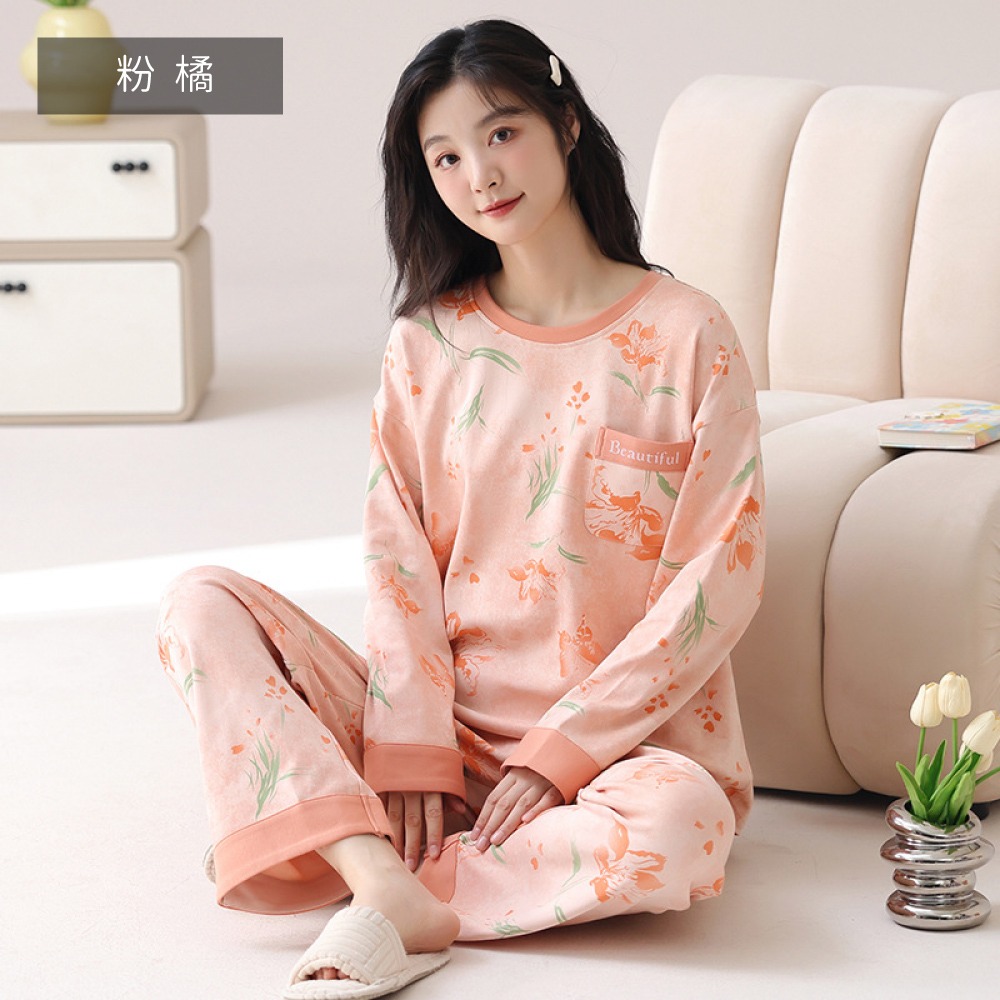 美妍花系日常長袖居家睡衣-5色可選-規格圖11