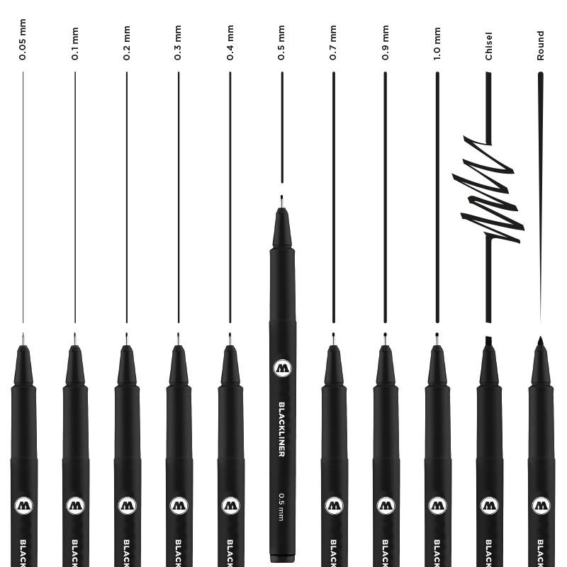 Molotow耐水性11支裝代針筆全尺寸套組-細節圖2