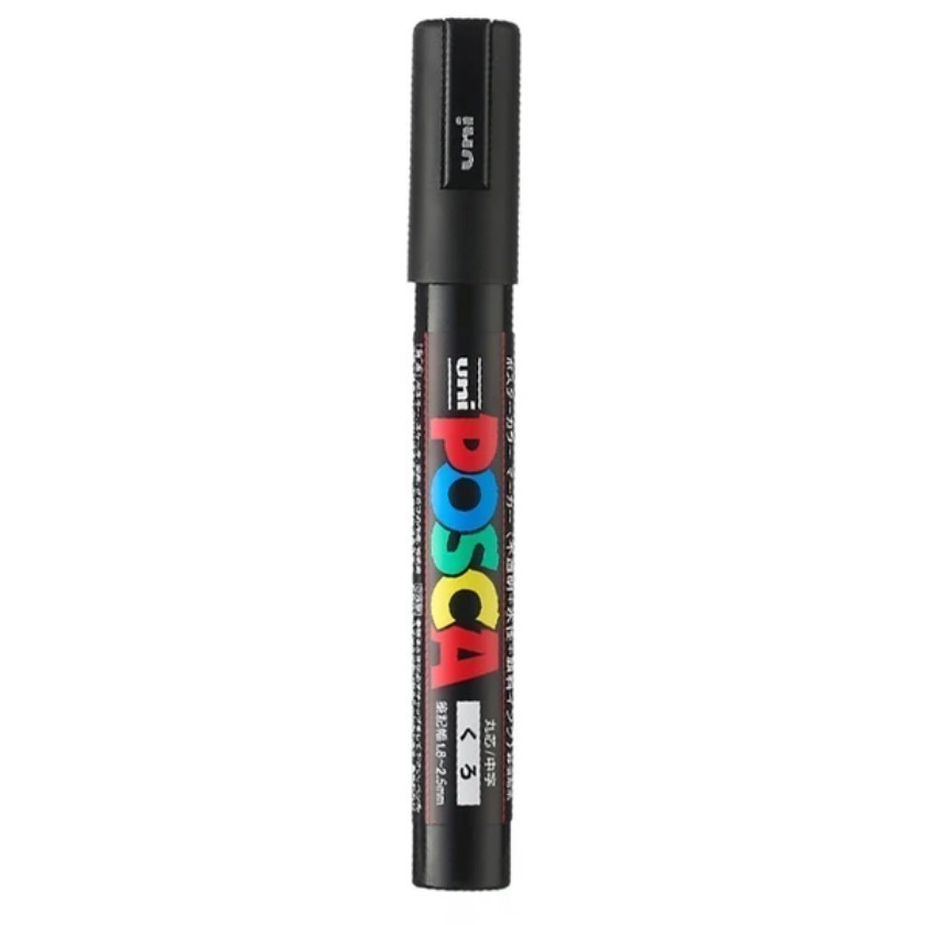 漆島 台灣塗鴉 54色蝦皮最齊全 三菱 UNI Posca PC-5M水性高覆蓋馬克筆-規格圖5