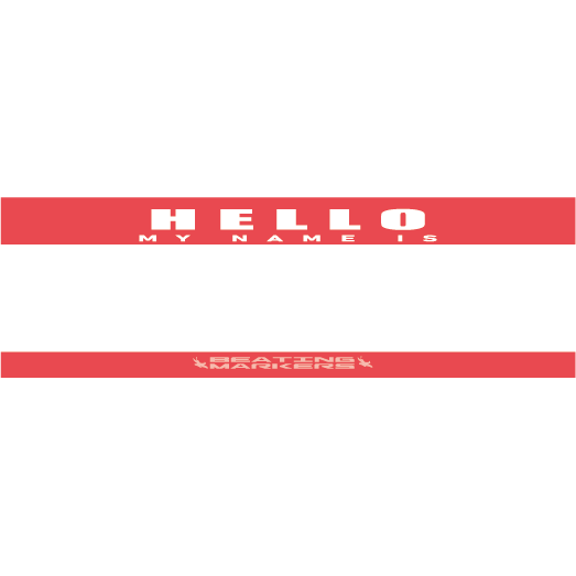 【漆島】(現貨)Beating Markers 「Hello my name is」簽名長長貼紙組 50 張 簽名貼紙-規格圖3