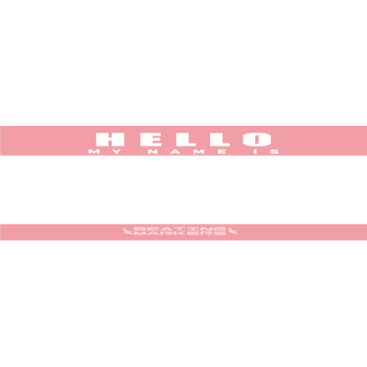 【漆島】(現貨)Beating Markers 「Hello my name is」簽名長長貼紙組 50 張 簽名貼紙-規格圖3