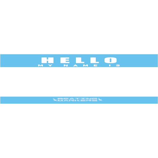 【漆島】(現貨)Beating Markers 「Hello my name is」簽名長長貼紙組 50 張 簽名貼紙-規格圖3