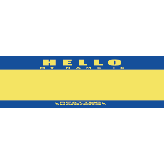 【漆島】(現貨)Beating Markers 「Hello my name is」簽名長長貼紙組 50 張 簽名貼紙-規格圖3