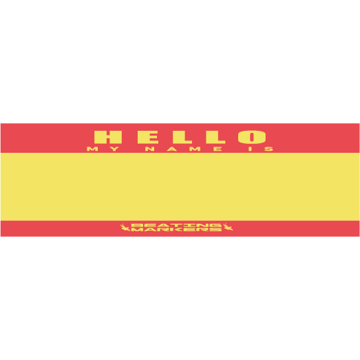【漆島】(現貨)Beating Markers 「Hello my name is」簽名長長貼紙組 50 張 簽名貼紙-規格圖3
