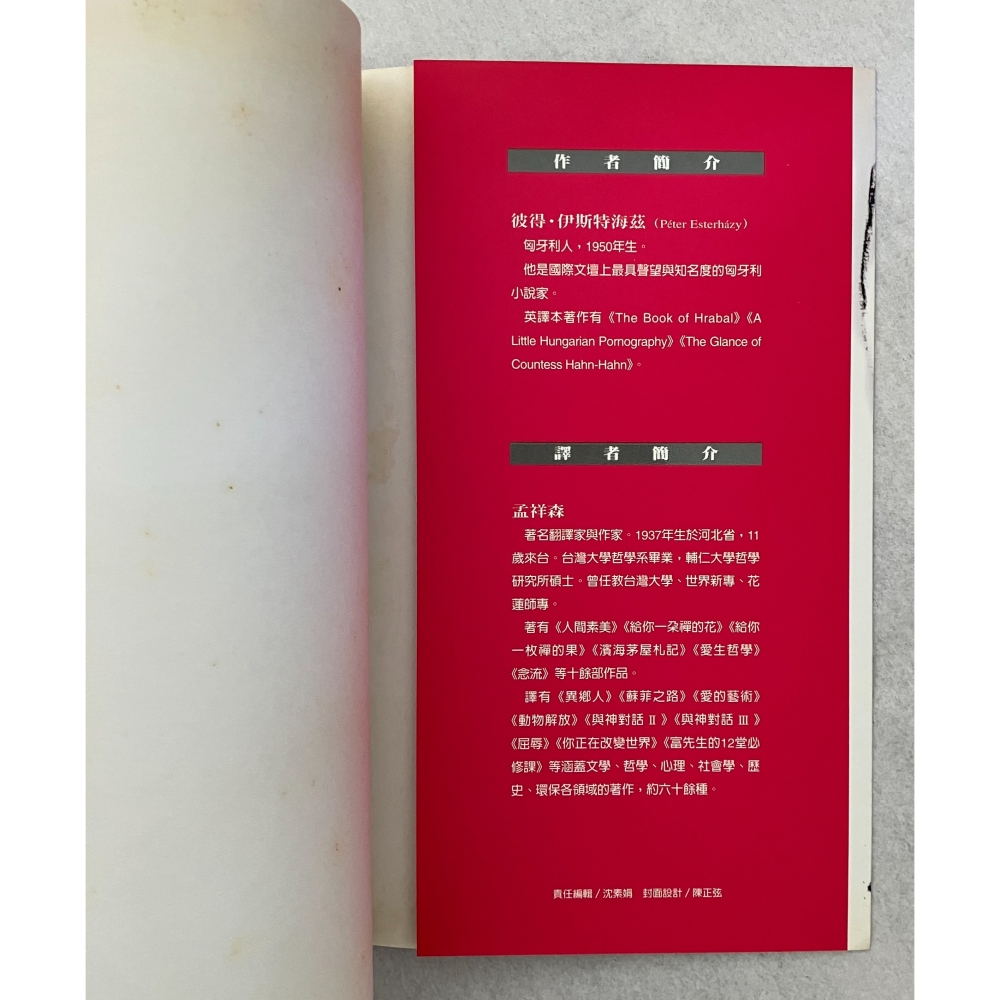 哲美系_《耽溺》彼得·伊斯特海茲 著 孟祥森 譯 圓神出版 匈牙利小說-細節圖3